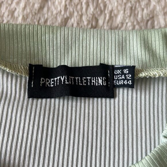 Pretty Little Thing dress green size 12 - Picture 6 of 16